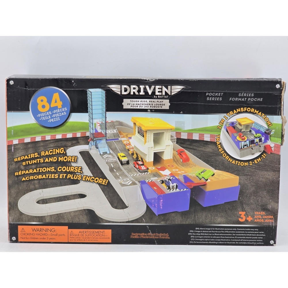 Driven by Battat 2 in 1 Transformation Repairs, Racing, Stunts and‎ More ages 3+